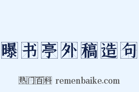 曝书亭外稿造句是什么意思的图片